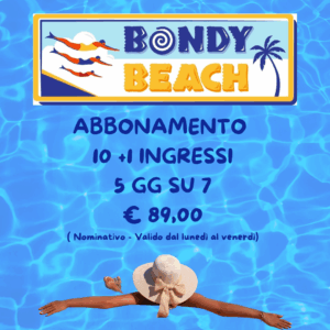 PACCHETTO 10 ingressi +1- 5 gg.su 7gg. (No Sabato e Domenica)